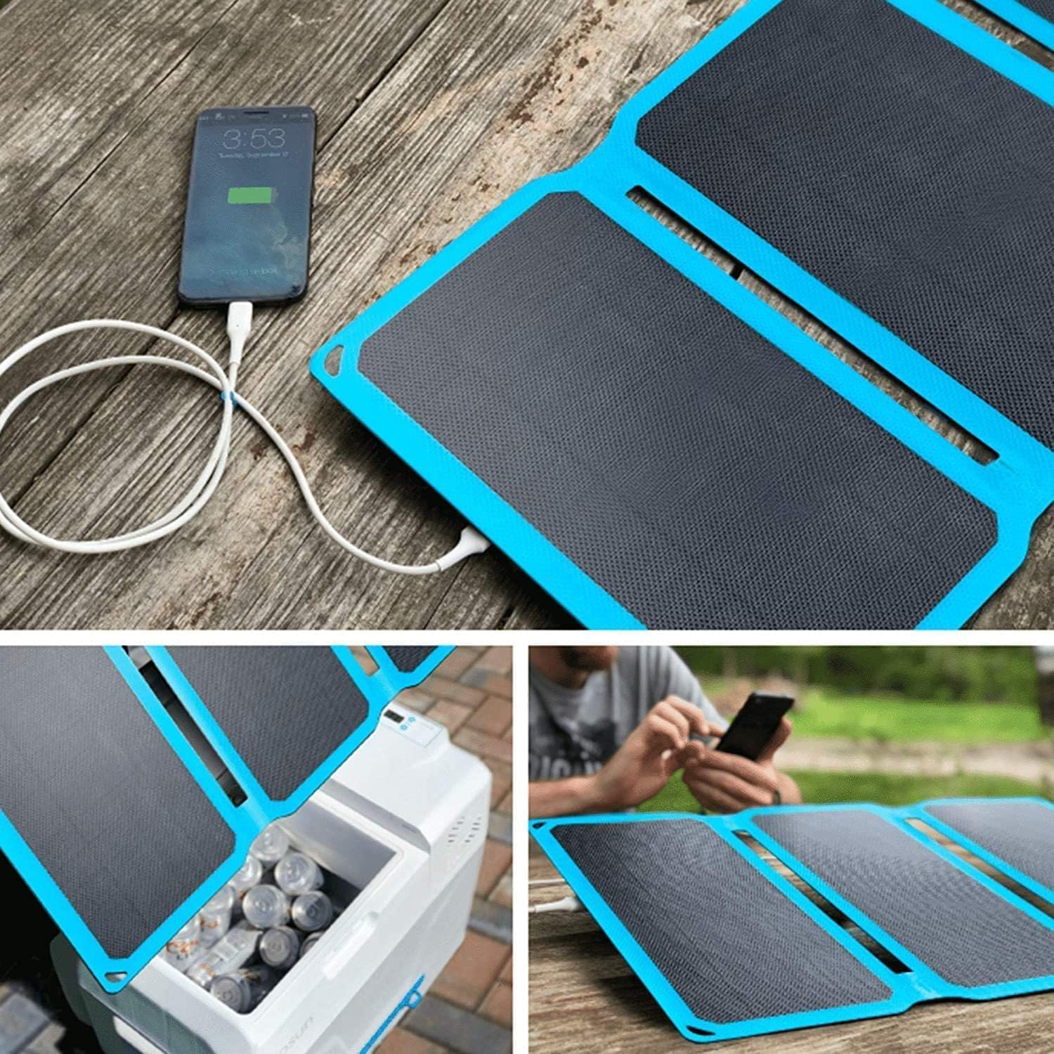 GOSUN Chill Solar Cooler & Solar Panel 30+ | Iceless Solar Powered Cooler With Wheels - 12 Volt Refrigerator Ice Chest With Portable Battery | 12v Beach Cooler & Solar Camping Equipment & Solar Panels