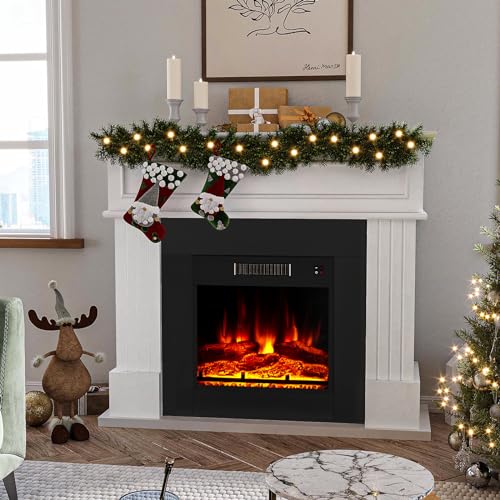 oneinmil Electric Fireplace, Electric Fireplace Heater, 3D Realistic Flame