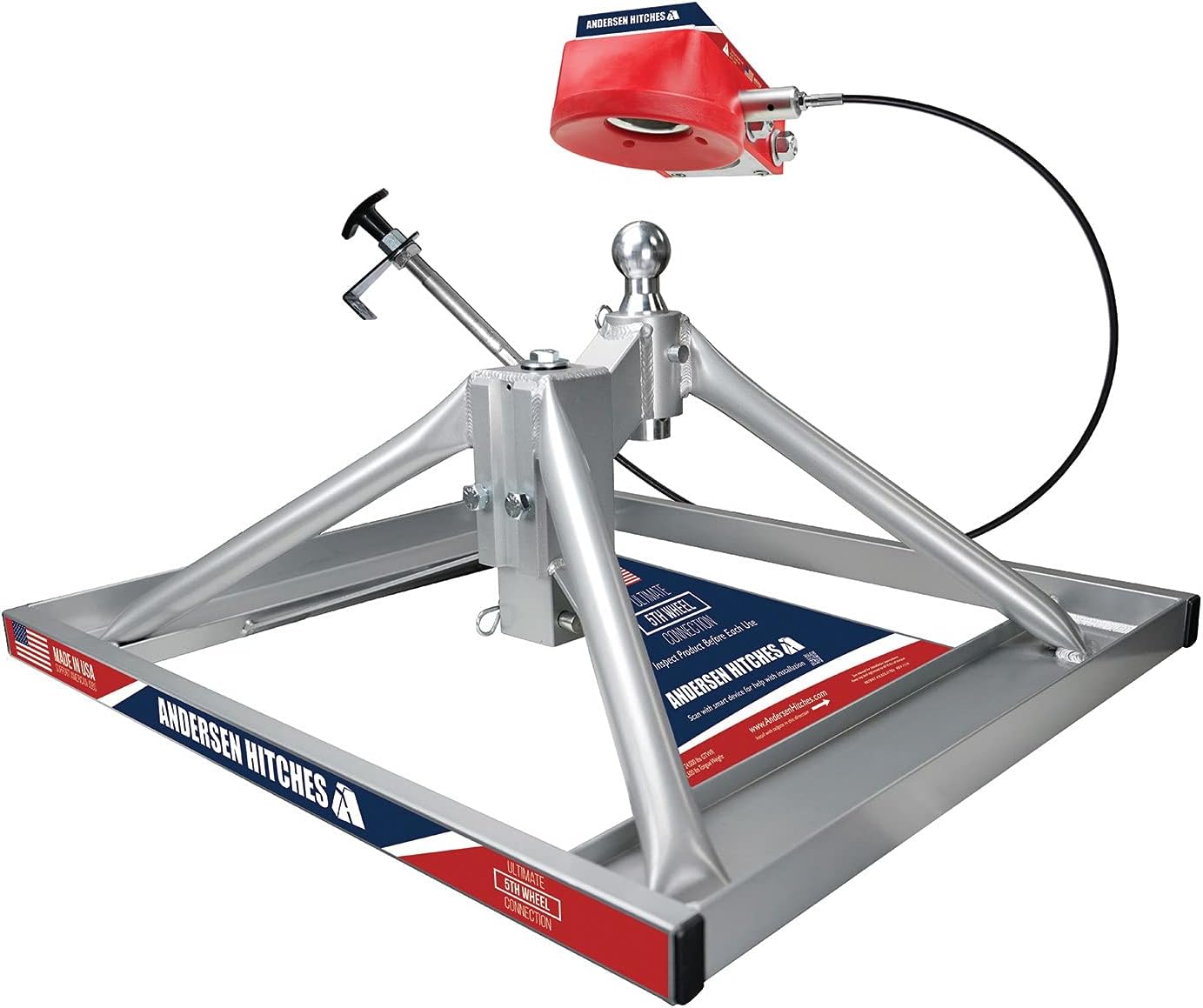 ANDERSEN HITCHES | Ultimate 5th Wheel Connection (Toolbox Model) | 13" Tall Base, 24,000 lbs GTWR, 4,500 LBS tongue weight | 3220-TBX