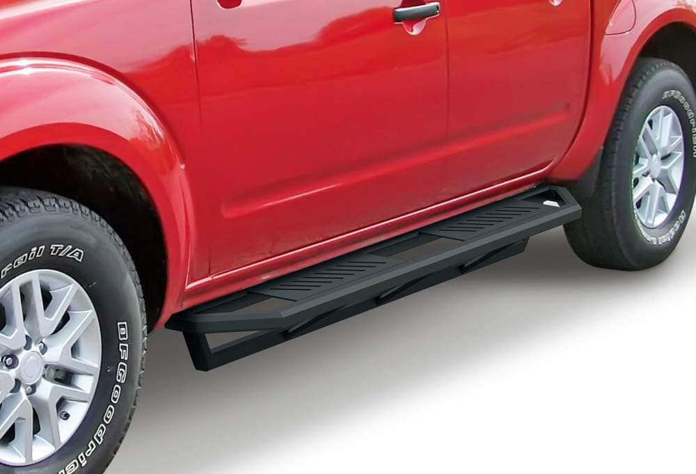 APS iArmor 6.5in Nerf Bars Square Rocker Guards Compatible with Nissan Frontier Crew Cab 05-22
