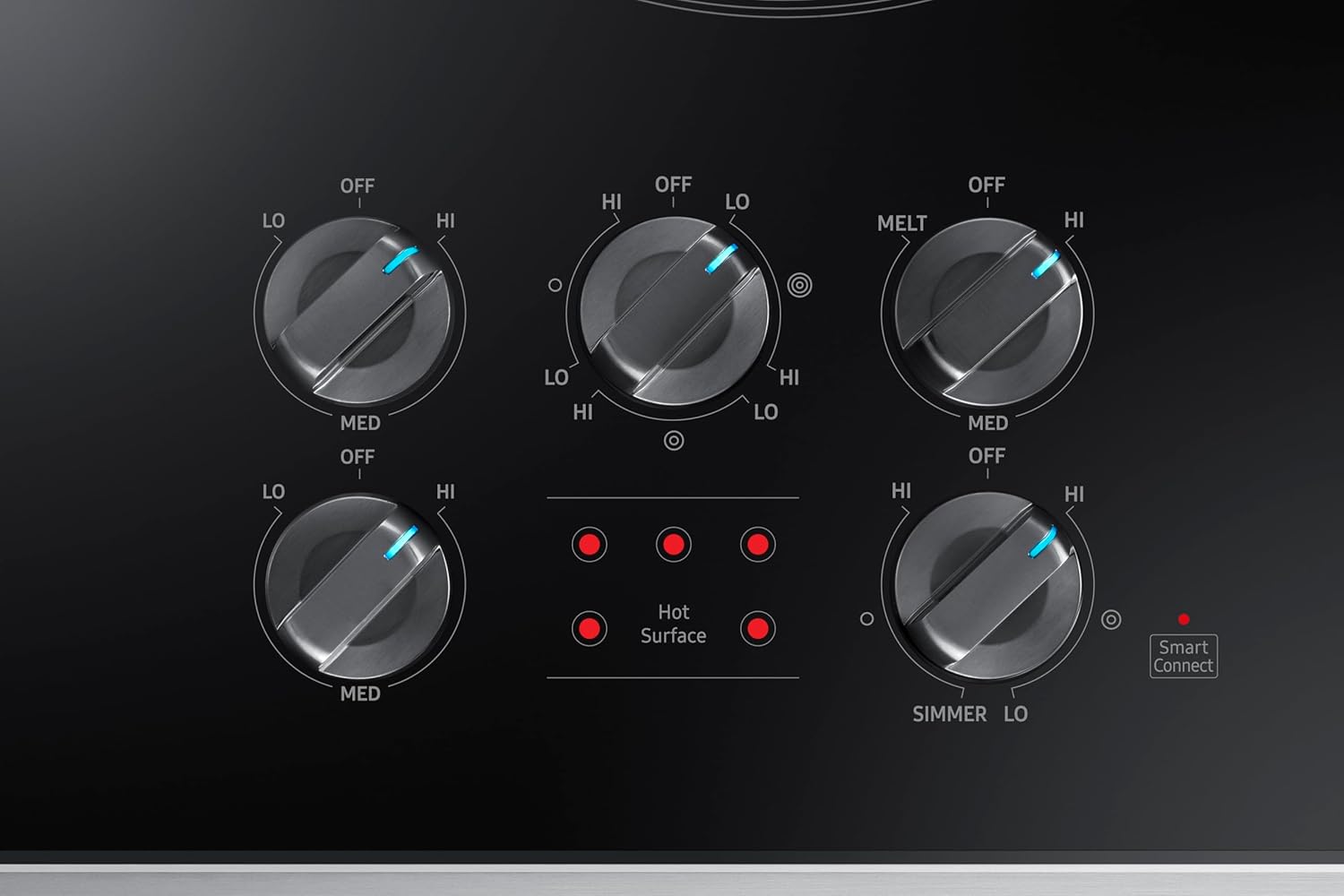 SAMSUNG 36" Built In Smart Electric Cooktop with 5 Elements, Stainless Steel, NZ36K6430RS/AA