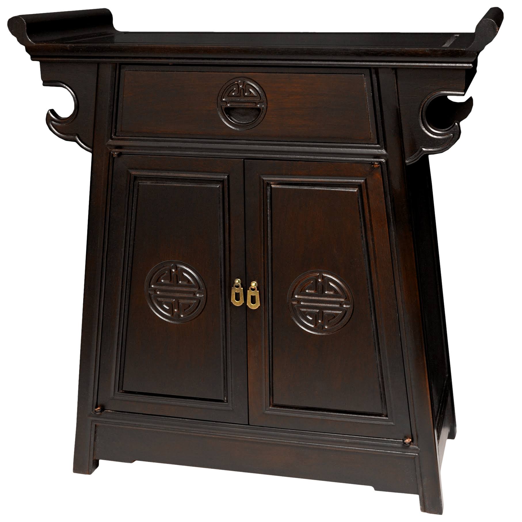 Oriental Furniture Rosewood Altar Cabinet