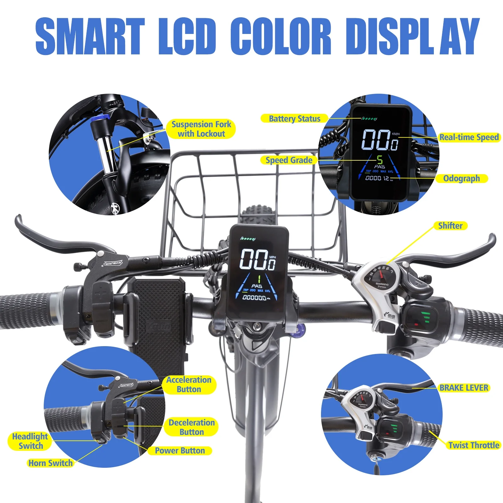 KETELES 20 Fat Tire Electric Bike for Adults, 1000W Electric Bicycle, Electric Mountain Bicycle Commuter Snow Bike Ebike E-bike with 48V 17.5AH Removable Battery