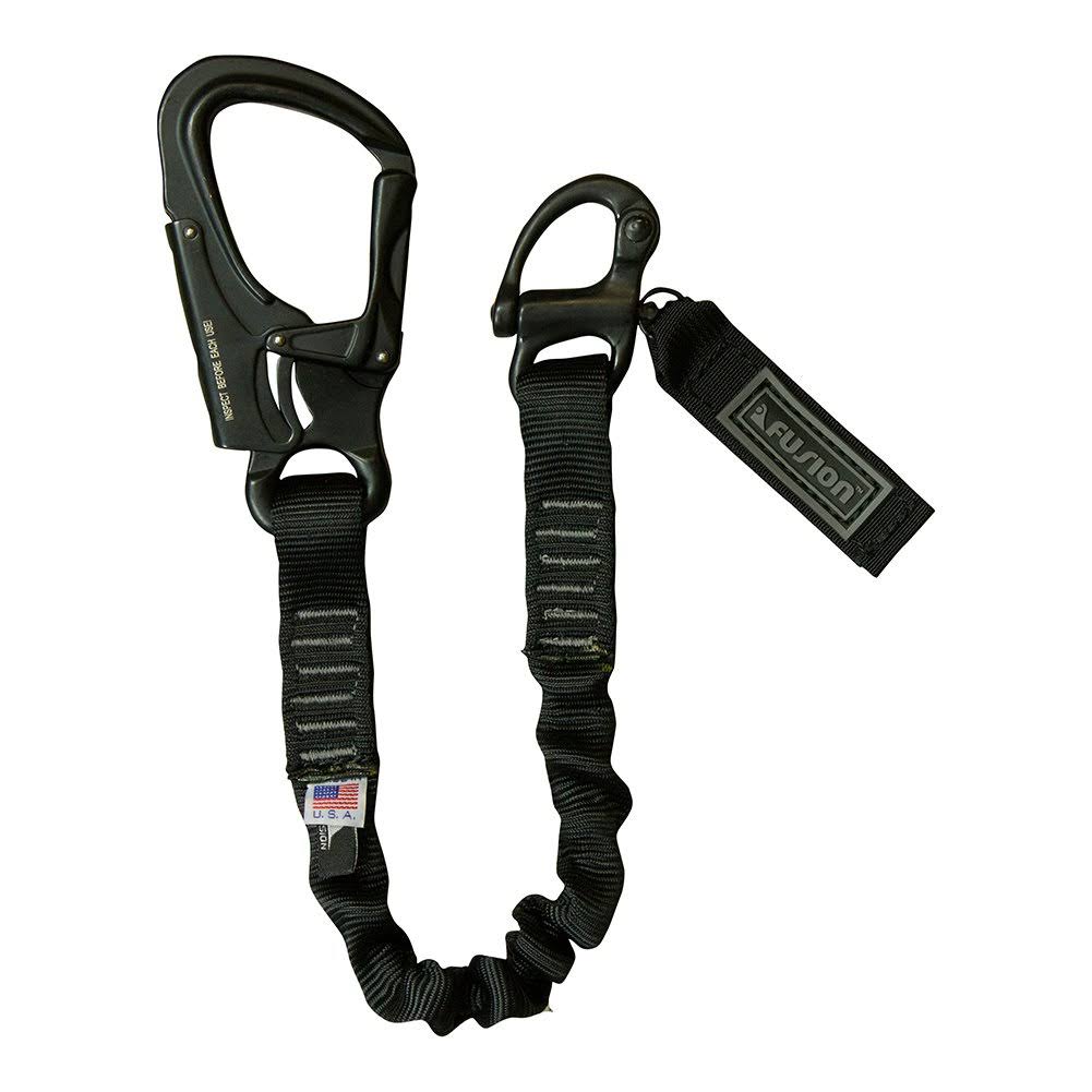 Fusion Tactical 6ft 72x22x1x22 Internal Elastic Bungee Military Police Personal Retention Helo Lanyard with Snap Hook Shackle 23
