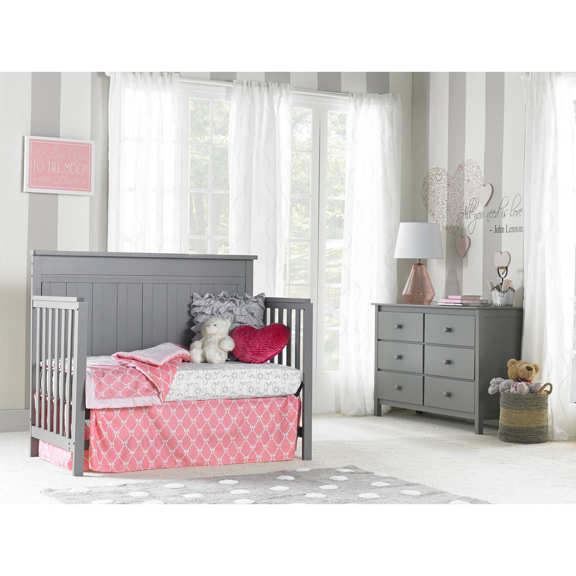 Fisher-price Clayton 4-in-1 Convertible Crib - Stormy Gray