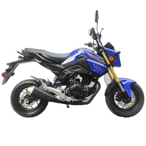X-PRO Vader 150 Street Motorcycle with 5-Speed Manual Transmission, Electric/Kick Start! 12" Wheels! (Grey)