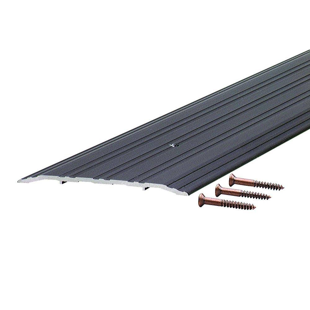 M-D Building Products Fluted Saddle 5 in. x 87-1/2 in. Bronze Aluminum Commercial Threshold