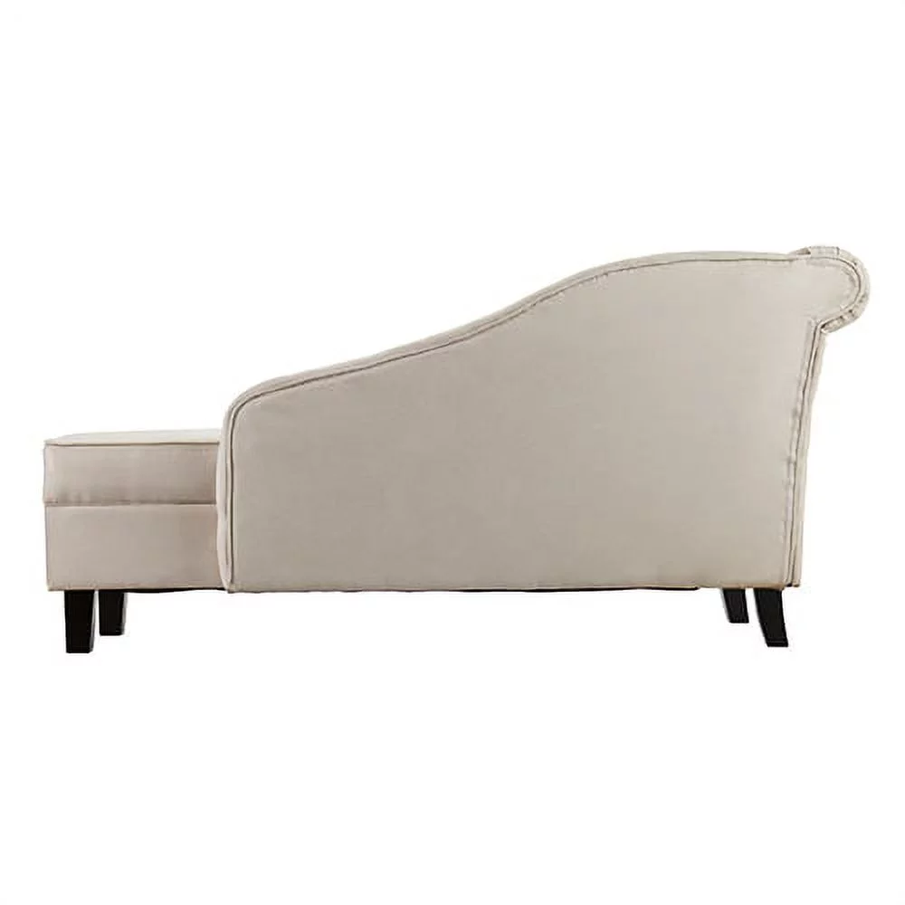 Longino Chaise Lounge w/ Storage, Khaki