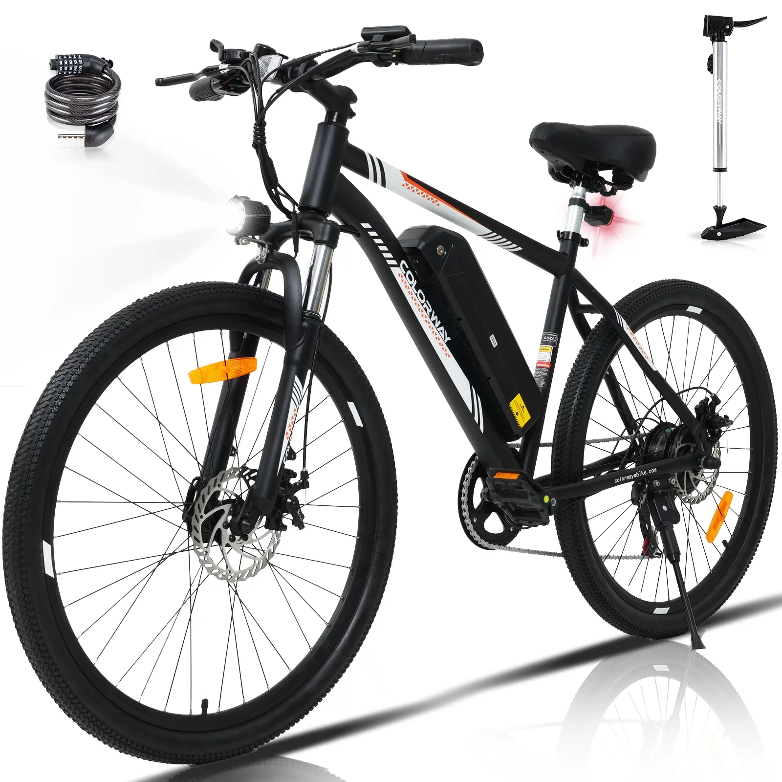 COLORWAY 26 Electric Bike, 500W/36V/11.2AH Removable Battery E Bike,Max.speed 19.9MPH Bicycle for Teenager and Adults-BK15M