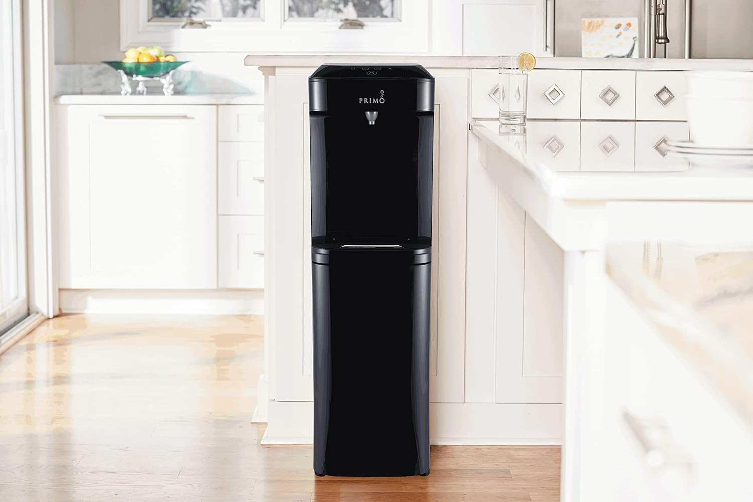 Primo Extreme Chill Bottom-Loading Water Dispenser - 2 Temp (Hot-Cold) Water Cooler Water Dispenser for 5 Gallon Bottle w/Child-Resistant Safety Feature, Black
