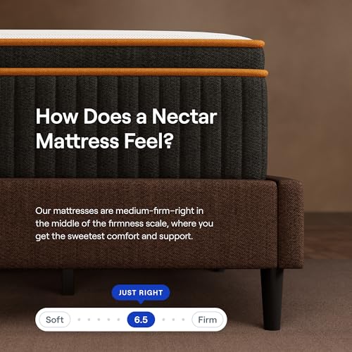 Nectar Hybrid Full Mattress 12 Inch - Medium Firm Gel Memory Foam - Steel Springs - Cooling Technology - 365-Night Trial - Forever Warranty