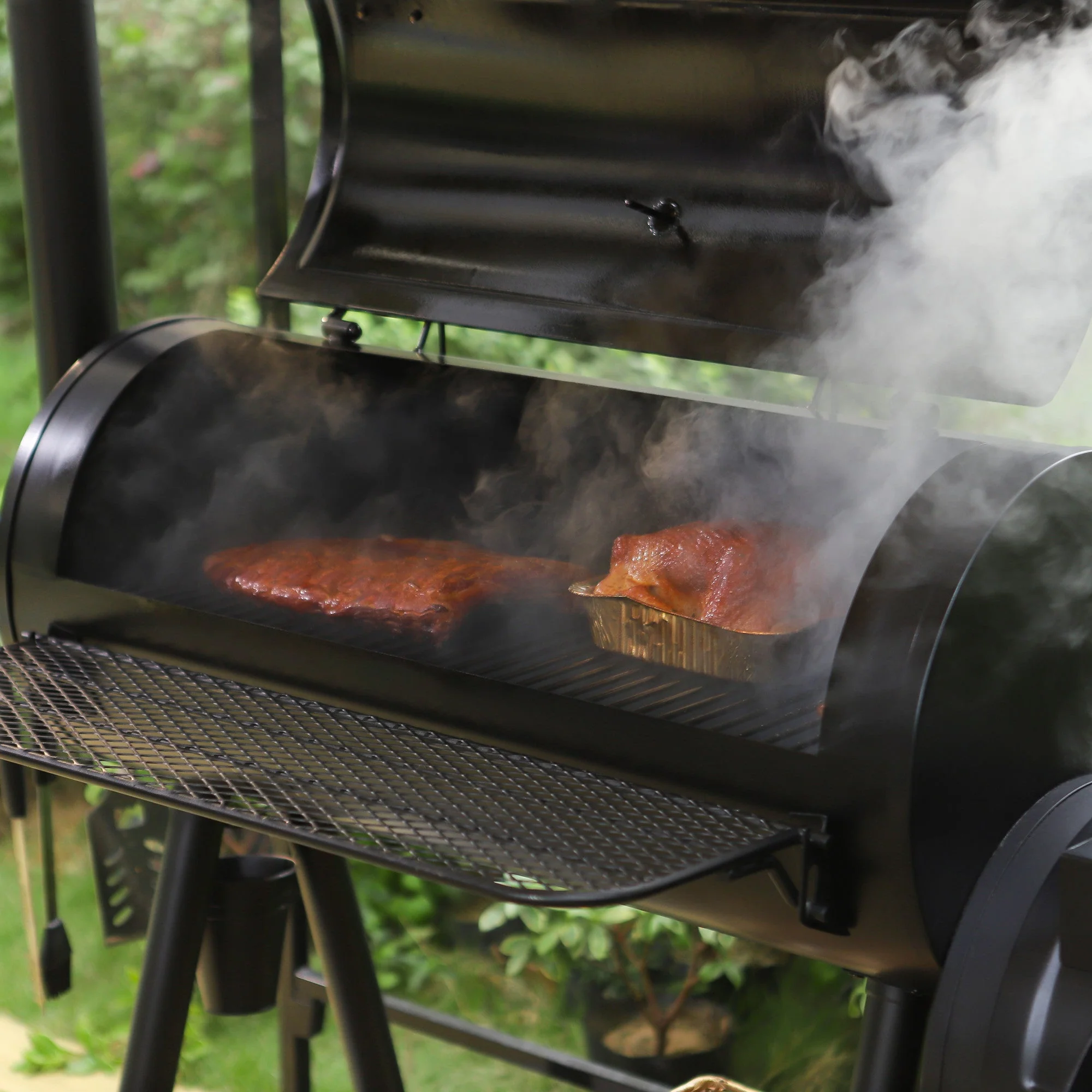 Alpha Joy Heavy Duty BBQ Charcoal Grill with Offset Smoker Overlarge 941 sq.in. Cooking Area