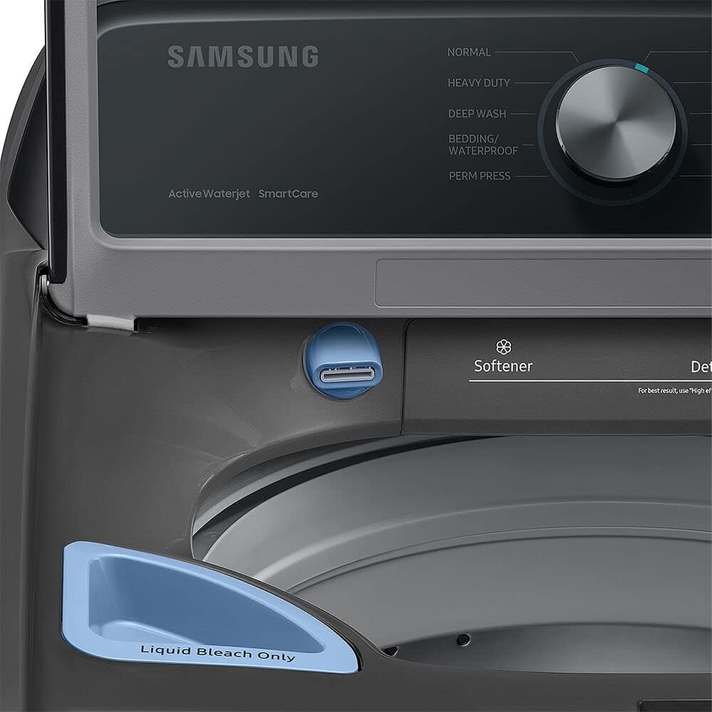 SAMSUNG WA44A3405AP 4.4 cu. ft. Top Load Washer with ActiveWave(TM) Agitator and Active WaterJet in Platinum