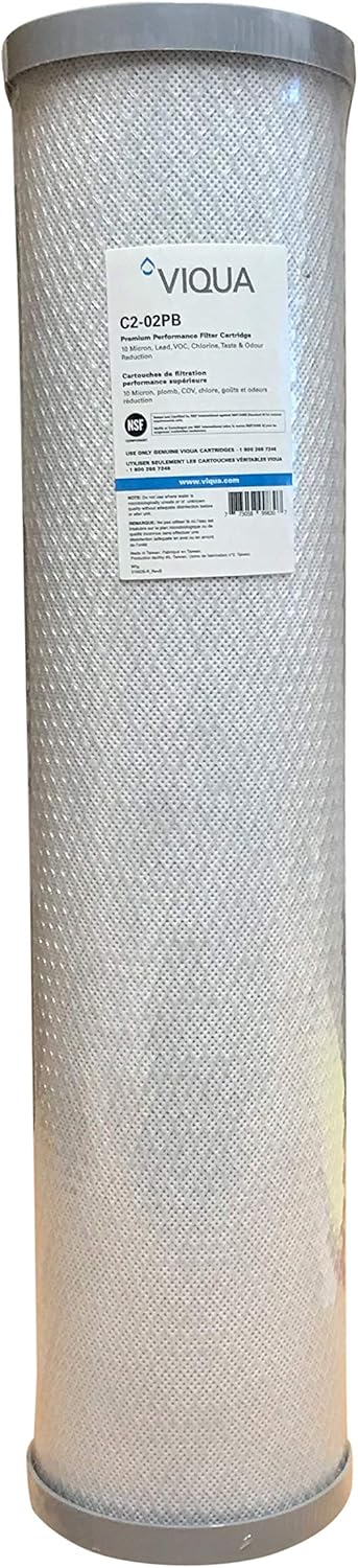 Viqua Sterilight C2-02PB Carbon Block Filter 10 Micron with Lead Reduction 4.5" x 20" for IHS12-D4, IHS22-D4
