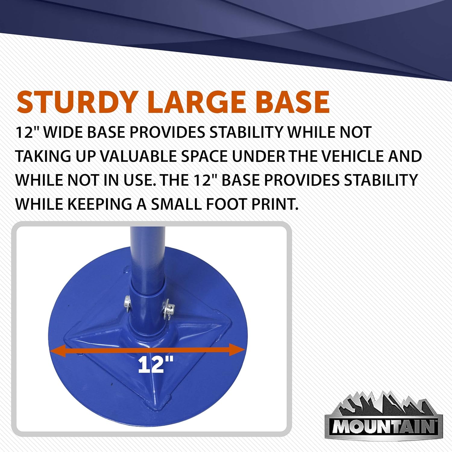 K Tool International Mountain 3/4 Ton Capacity Utility Underhoist Stand and Vehicle Component Support Stand; Sturdy Large Base, Heavy Duty Steel, 1,500 Lb. Lift Capacity; MTN50753A