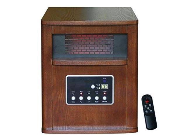Global Air GD9315BCW-5 Infrared Quartz Heater Wood Cabinet and