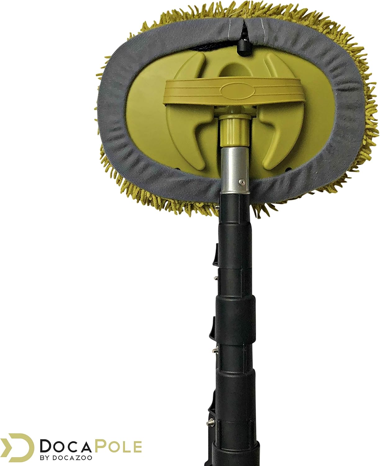 DocaPole Wall Duster with 6-24 Foot Extension Pole: Includes Telescoping Pole and Chenille Microfiber Cleaning Head for Use as Baseboard Cleaner, Wall Duster, and on High Reach Ceilings