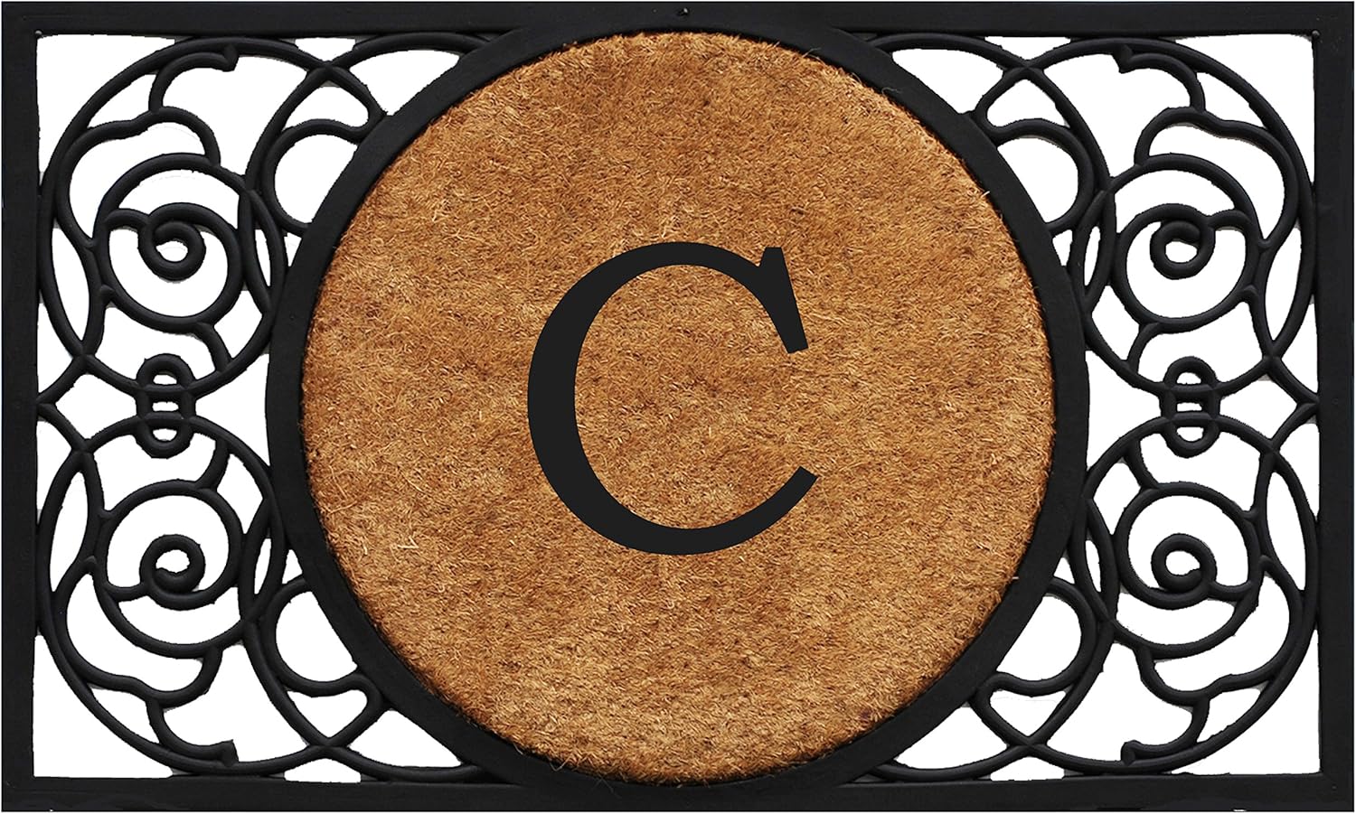 Calloway Mills 180031830B Armada Circle Monogram Doormat, 18" x 30" (Letter B)