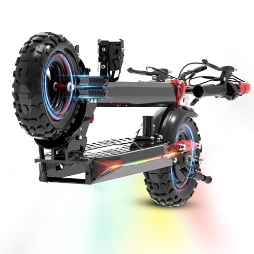 Electric Scooter Adults,11" Off-Road Tires,48V 18/21AH Big Battery,1200W Motor,34 Mph,34/37 Miles Long Range,Dual Braking System,Folding Commuter Electric Scooter - (Seat Optional