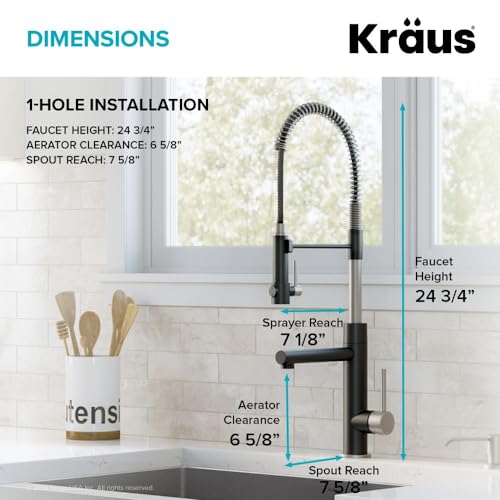 Kraus Artec Pro 2-Function Commercial Style Pre-Rinse Kitchen Faucet