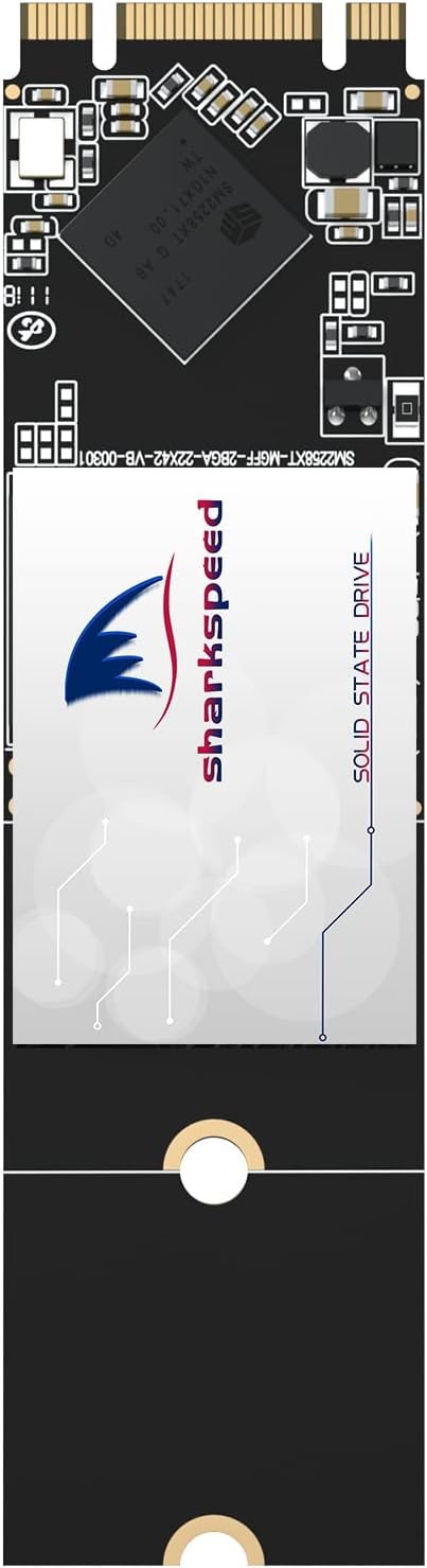 SHARKSPEED M.2 SSD 1TB 3D NAND TLC SATA III 6 Gb/s, M.2 (2280mm) Internal Solid State Drive - Compatible with Desktop PC Laptop - (M.2 2280 1TB)
