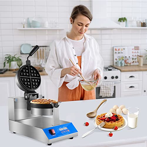 YOOYIST Commercial Belgian Waffle Maker Intelligent LED Temperature Non Stick