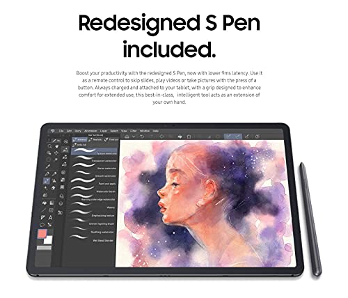 Samsung Galaxy Tab S7 w/Low Latency S Pen (128GB, 6GB RAM) 11.0" 120Hz Display, Snapdragon 865+, 8000mAh Battery, Wi-Fi Performance Tablet SM-T870 (64GB SD Bundle) (Renewed)