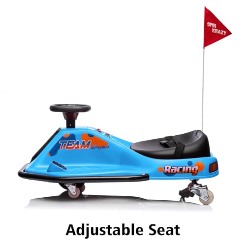 24V Electric Drifting Go Kart for Kids with High/Low Speed, 360 Degrees Rotating Ride On Drift Car, Ride On Drift Car Toys Vehicles, Crazy Cart for Kids 6-12 Years Old, Red