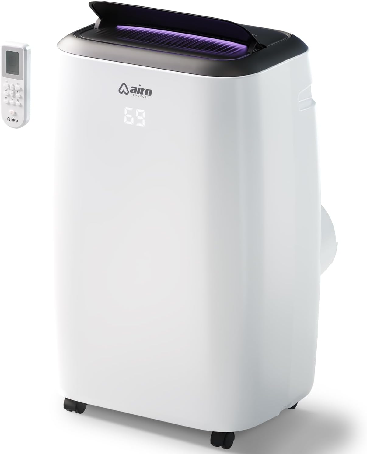 Portable Air Conditioners AIRO, 14000 BTU Portable AC Unit for Room 700 sq. ft, Floor Standing with Remote Control & DYI Installation Kit, New 2024 model