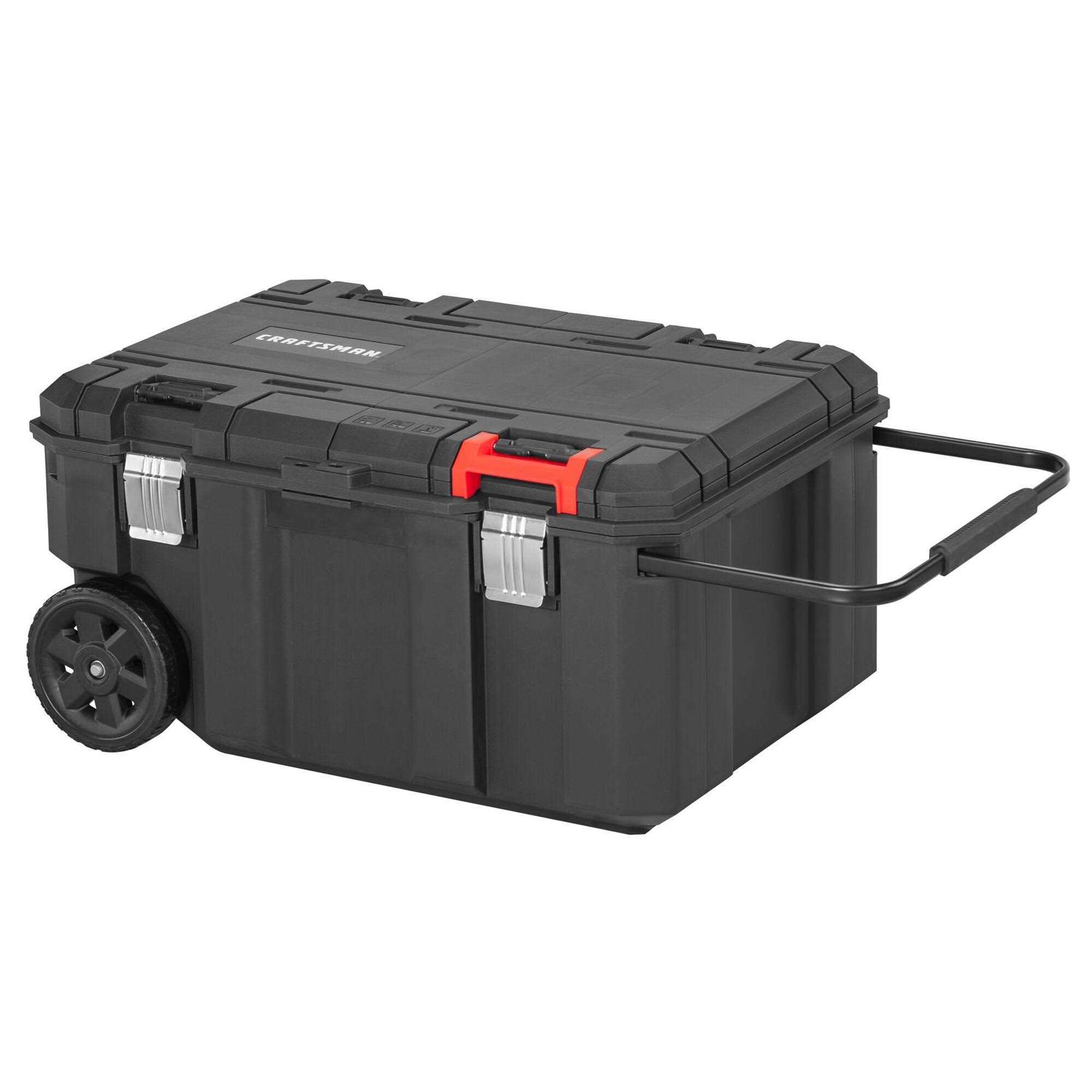 CRAFTSMAN VERSASTACK 30.4-in Black Polypropylene Wheels Lockable Tool Box - Shop Hardware Tools Online Store