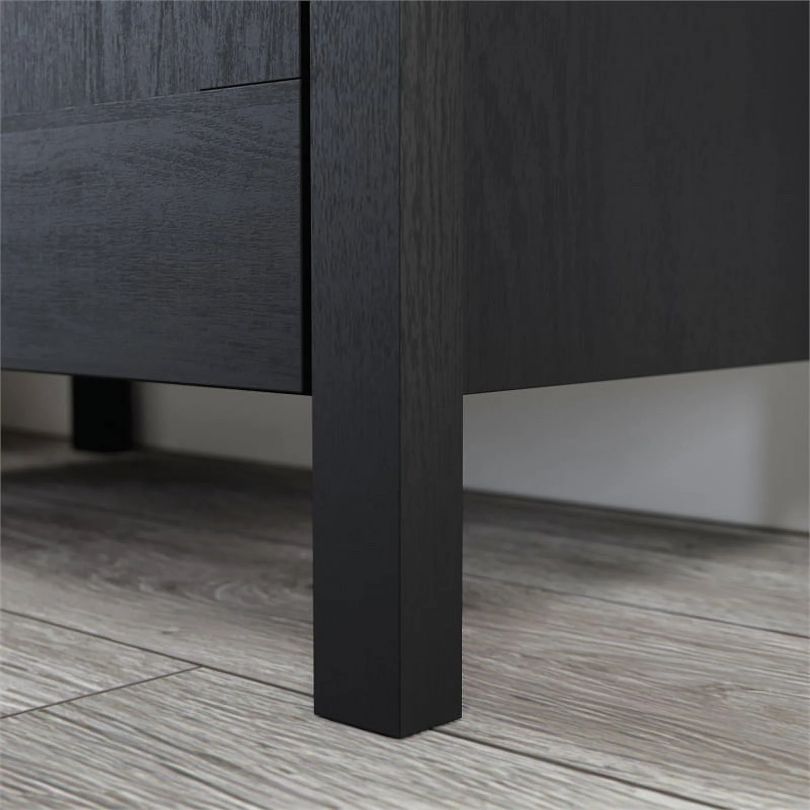 UrbanPro Engineered Wood 2-Door Storage Cabinet in Raven Oak Finish