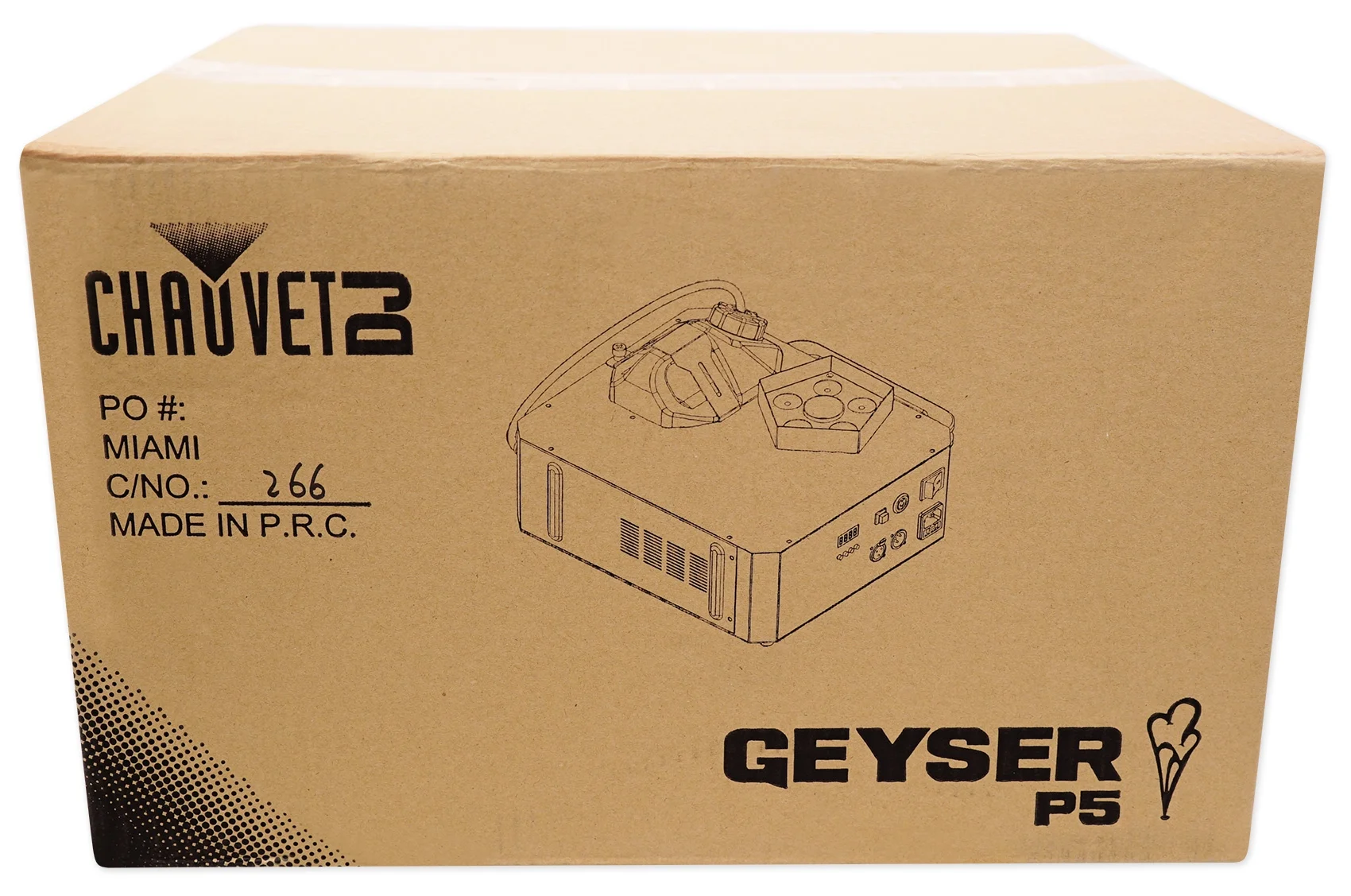 Chauvet DJ GEYSER P5 Fog Machine Fogger w/Effects+Remote+2) Gal. Fluid+DMX Cable