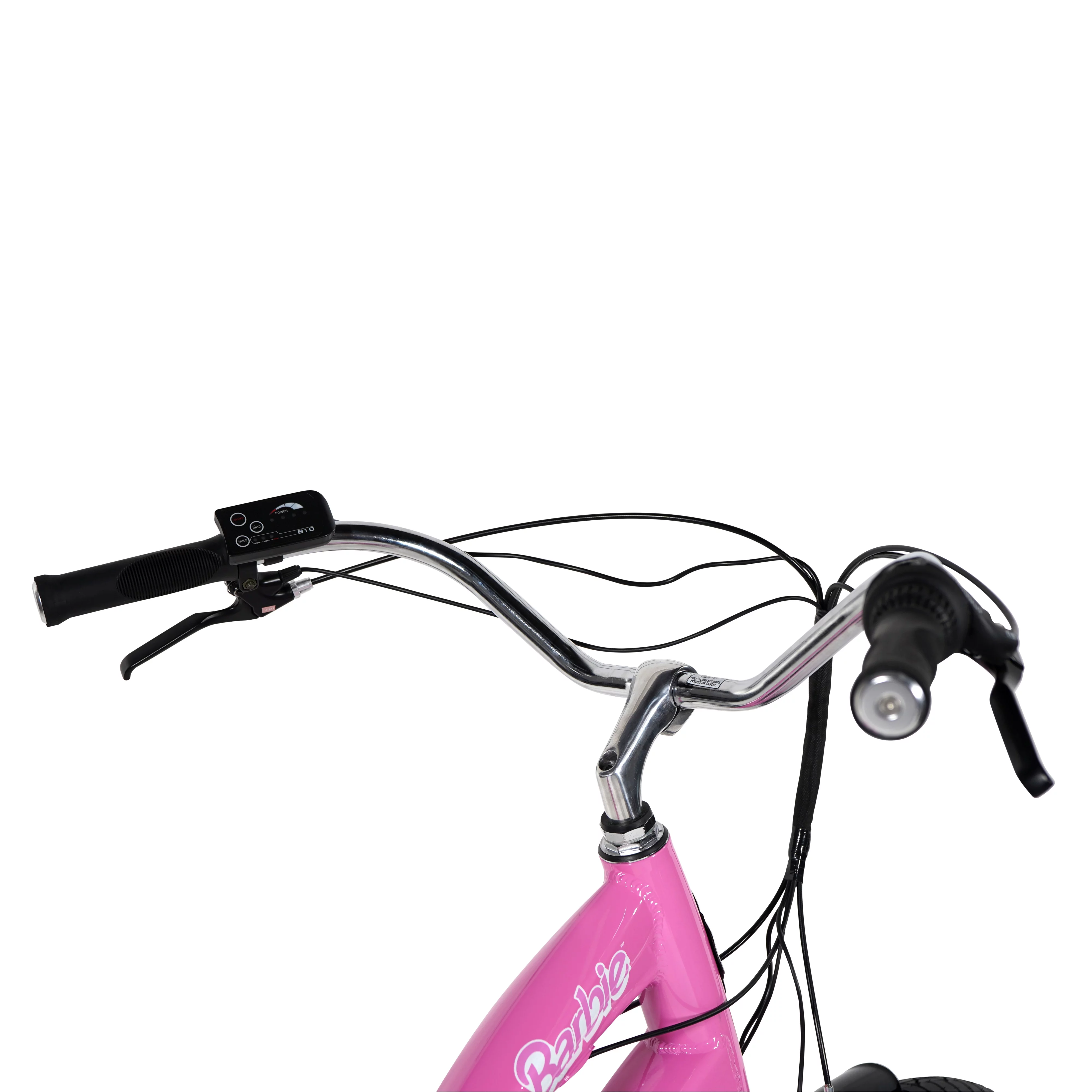 Hyper Bicycles Barbie 26" Ladies 36V Electric Cruiser E-Bike with Pedal-Assist, for adults, 250W Motor, Pink