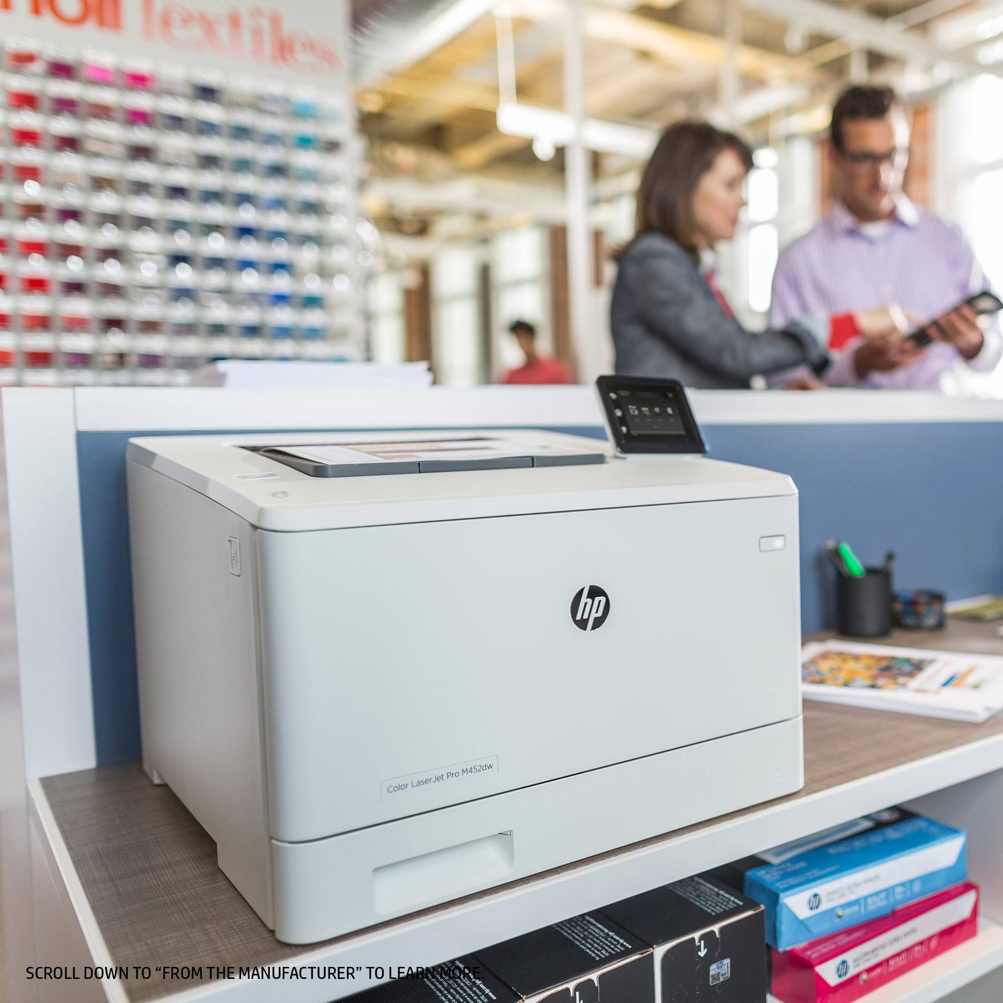 HP LaserJet Pro M452dw Wireless Color Laser Printer with Duplex Printing (CF394A)