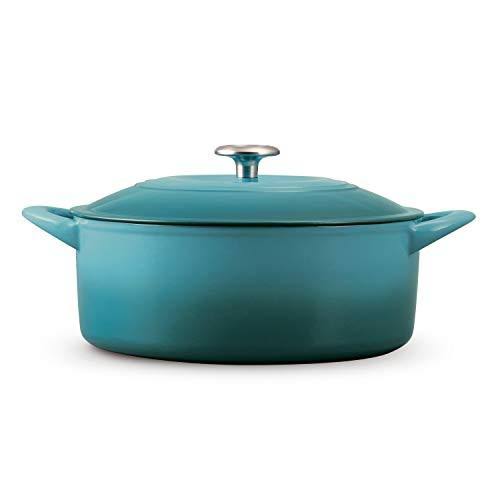 Tramontina 6 qt. Cast Iron Round Dutch Oven Color: Cobalt Blue 80131/098DS