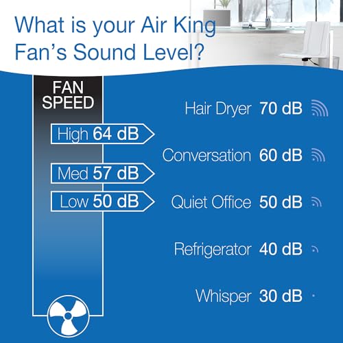 Air King 9166F 20" Whole House Window Fan, Gray
