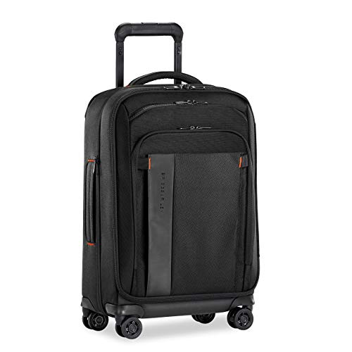 Briggs & Riley Domestic 22" Carry On Expandable Spinner - Luggage for Travel, Suitcases with Wheels, Softside Rolling Bag for Men & Women, Self-Repairing Zipper - ZDX Collection, Black