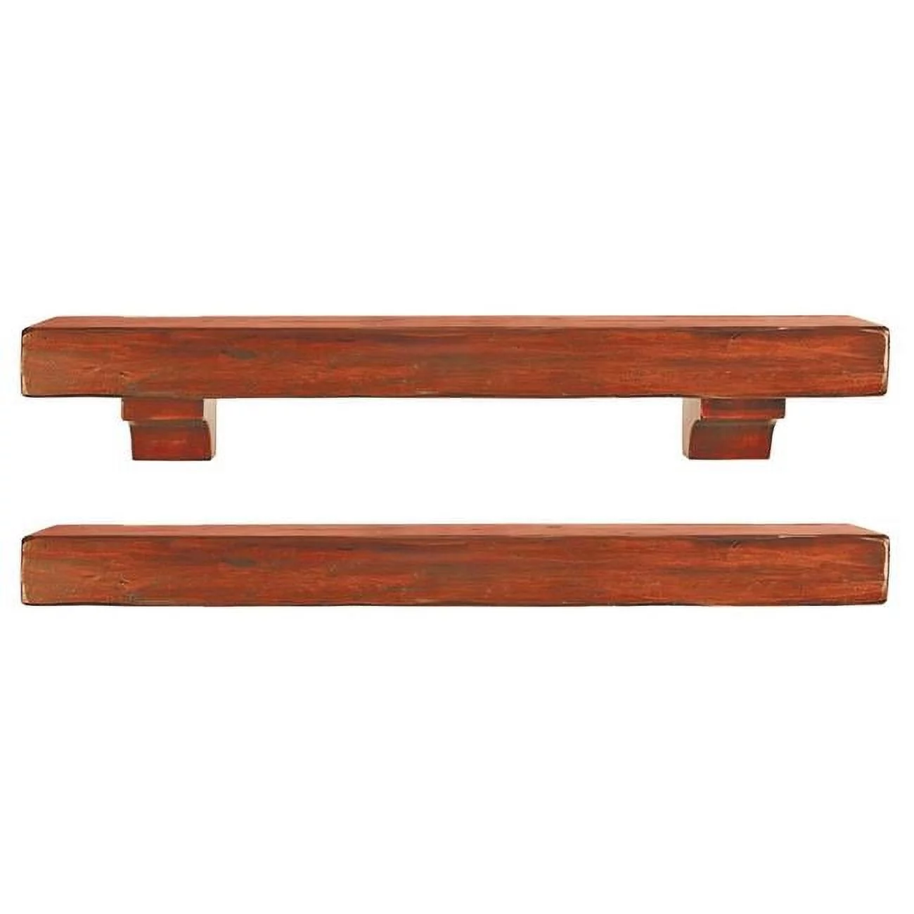 72 in. The Shenandoah Shelf or Mantel Shelf Medium Finish - Rustic Distressed