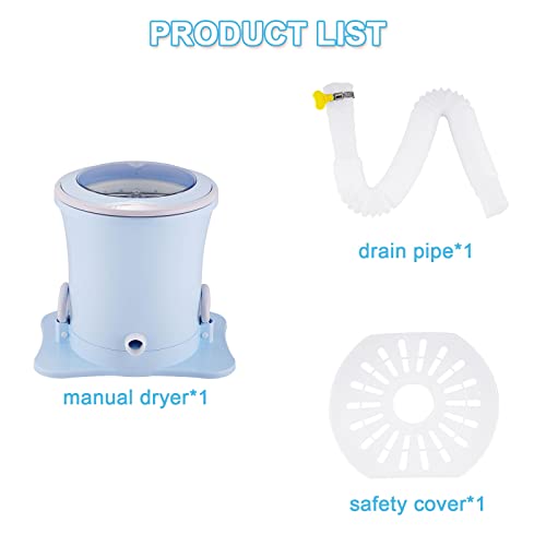 Manual Clothes Dryer Portable Mini Dryer Compact Spin Dryer Non electric Laundry Dryer for RV, Camping, School, Apartment, Dorm