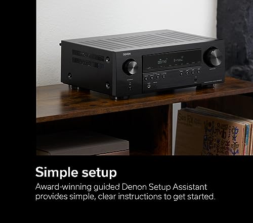 Denon AVR-S970H 8K Ultra HD 7.2 Channel (90Watt X 7) AV Receiver - Built for Gaming, Music Streaming, 3D Audio & Video, Alexa + HEOS, Black
