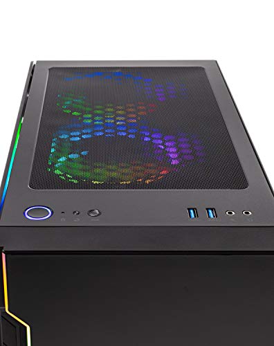 SkyTech Shadow 3.0 Gaming Computer PC Desktop - Ryzen 5 3600 6-Core 3.6GHz, RTX 3060 12GB, 1TB SSD, 16GB DDR4 3200, RGB Fans, AC WiFi, 600W Gold PSU, Windows 11 Home 64-bit, Black