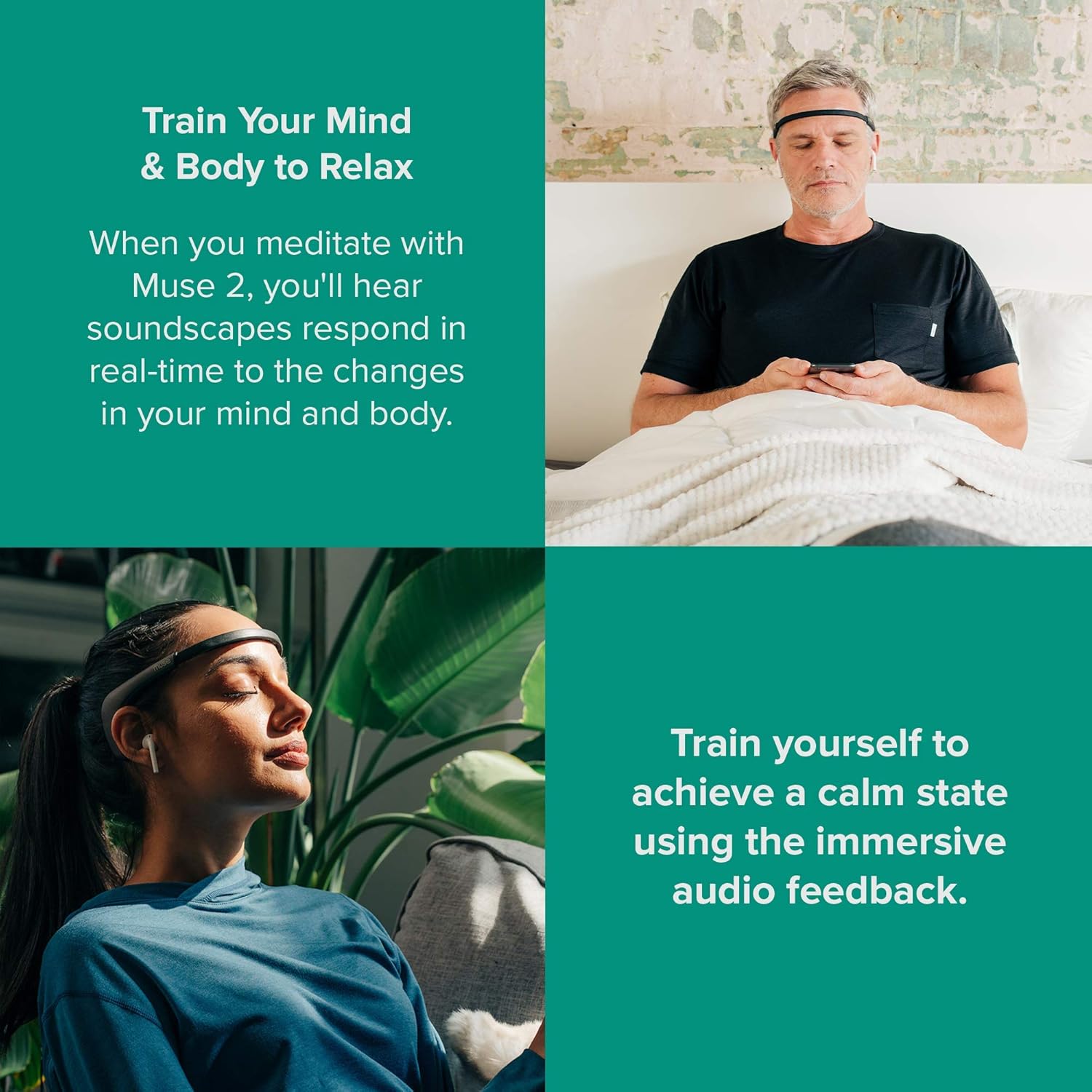 Muse 2: The Brain Sensing Headband + Official Muse Hard Case Bundle