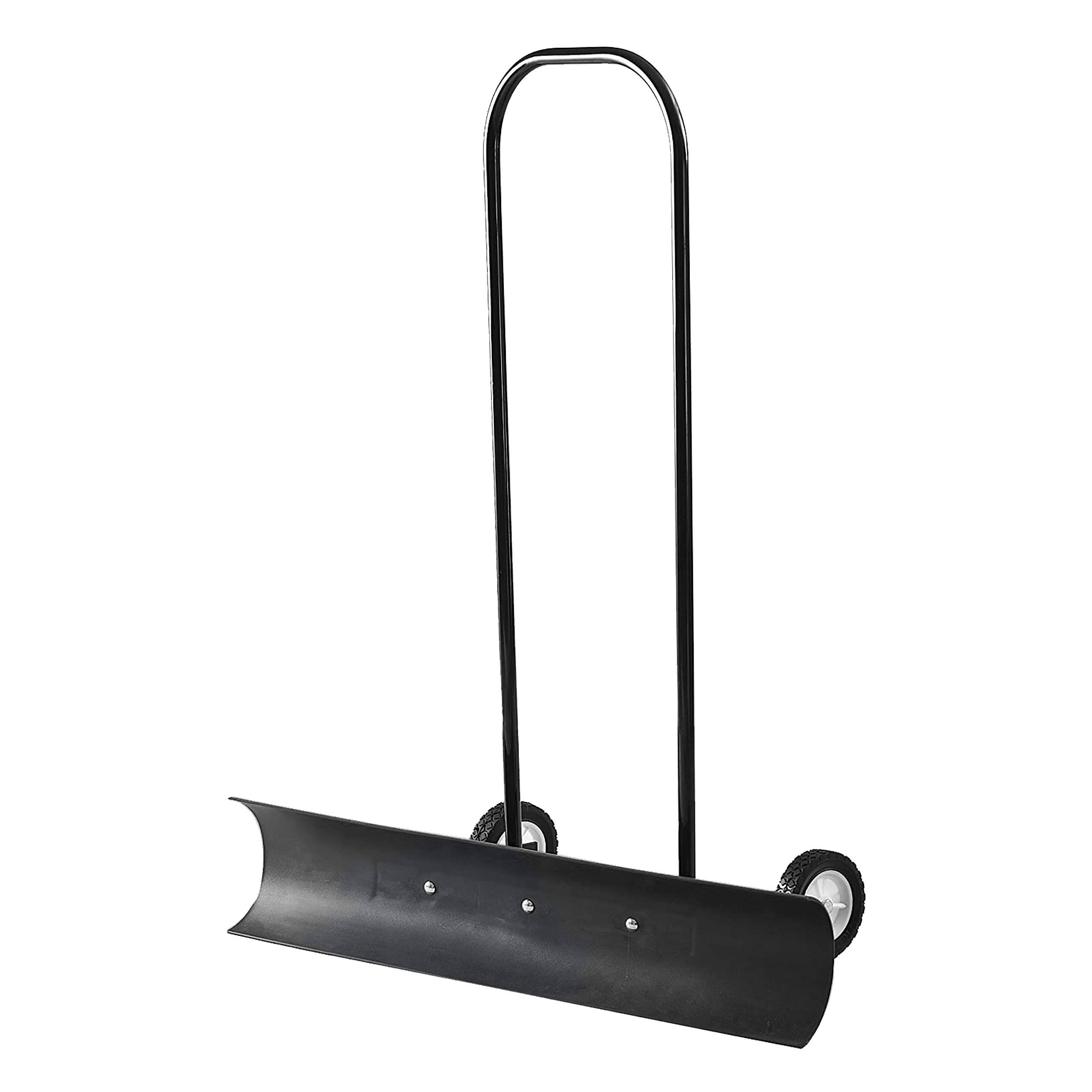 Snowcaster 70SNC 36-Inch Heavy Duty Bi-Directional Wheeled Snow Pusher, Black