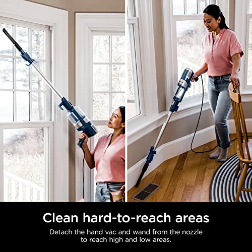 Shark HV322 Rocket Deluxe Pro Corded Stick Vacuum with LED Headlights, XL Dust Cup, Lightweight, Perfect for Pet Hair Pickup, Converts to a Hand Vacuum, with Pet Attachments, Bordeaux/Silver