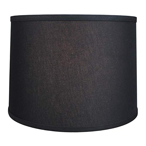 FenchelShades.com 18" Top Diameter x 18" Bottom Diameter 14" Height Cylinder Drum Lampshade USA Made (Linen Cream)