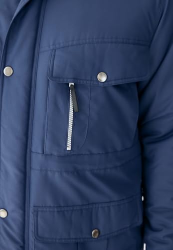 Boulder Creek by KingSize Men's Big & Tall Fleece-Lined Parka With Detachable Hood And 6 Pockets