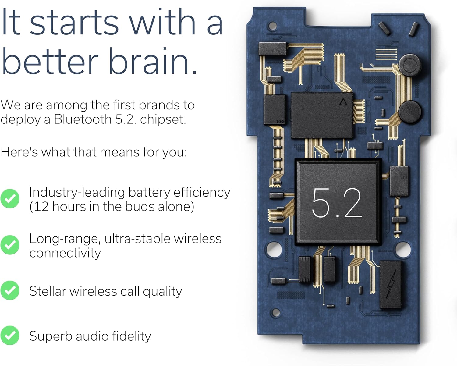 Status Between Pro Wireless Earbuds with Built-in 4X Microphones | Hybrid Triple Speaker Driver | 12 + 36 Hour Battery | Bluetooth 5.2 | Noise-Isolating Fit | Metal Exterior|