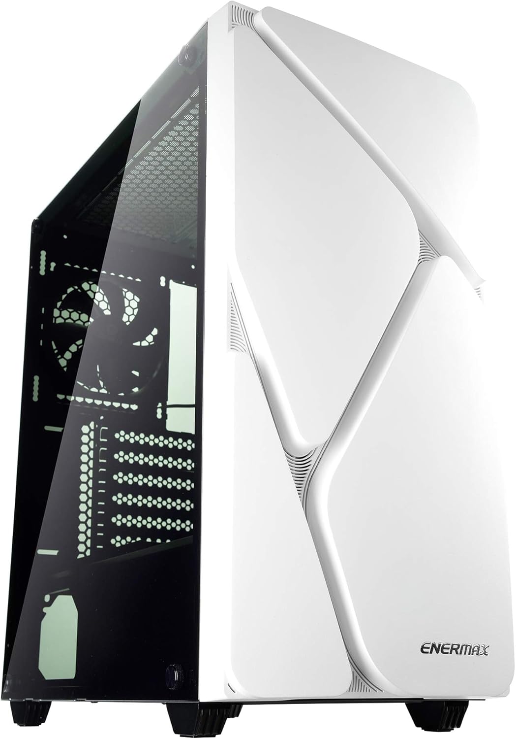 Enermax LIBLLUSION LL30 Addressable RGB ARGB Mid Tower Gaming PC Case Tempered Glass Pre-Installed Fans (X2), ECA-LL30-M1BB-ARGB