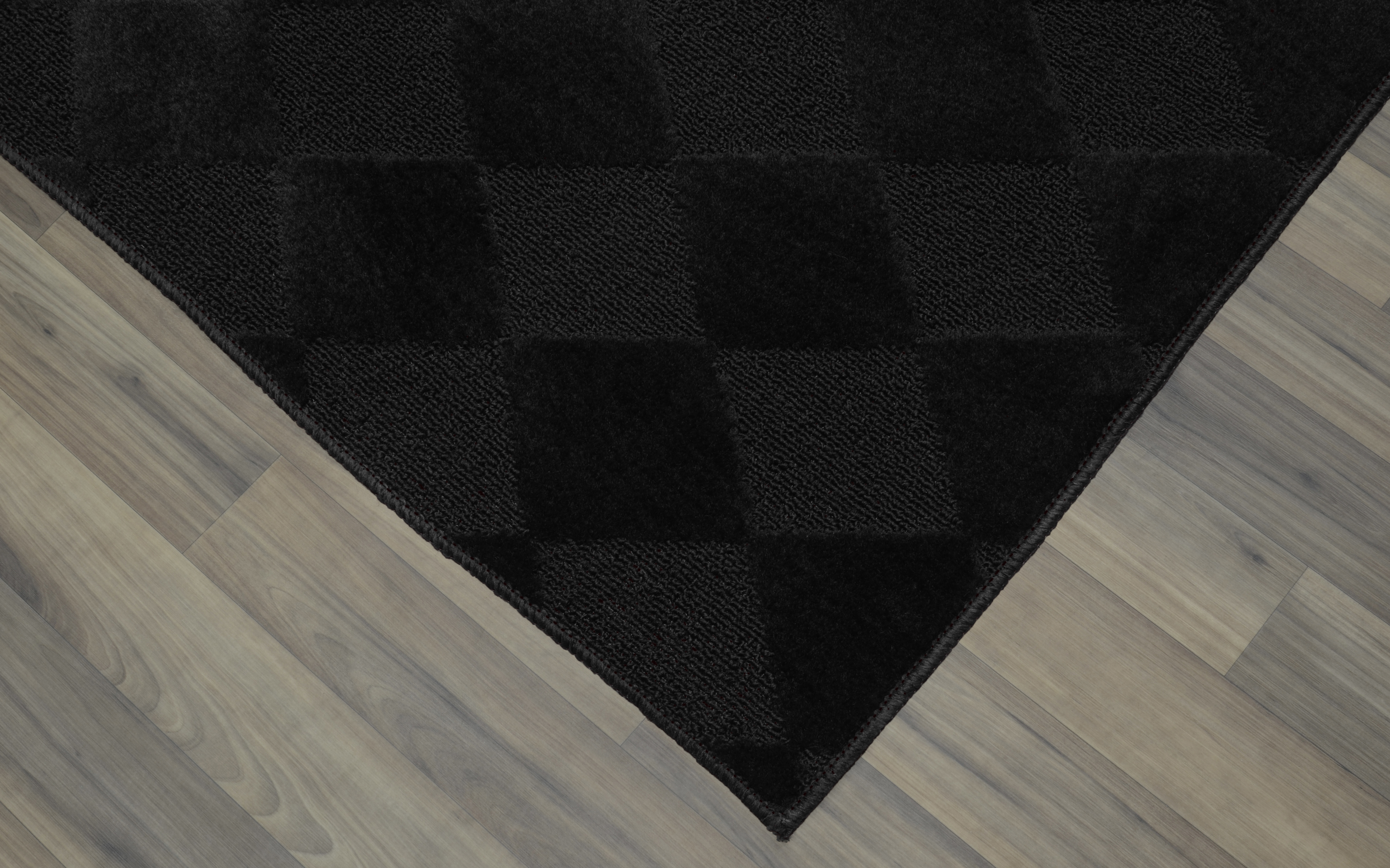Garland Rug Diamond 7 ft. 6 in. x 9 ft. 6 in. Large Area Rug Black
