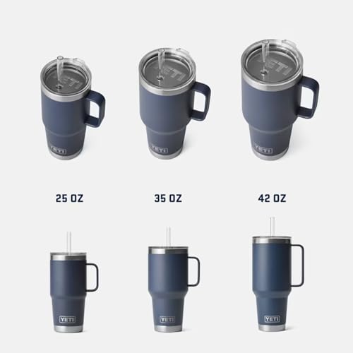 YETI Rambler Tumbler with Handle and Straw Lid, Vacuum Insulated Travel Mug, Stainless Steel